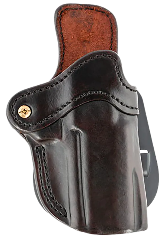 Optic Ready Brown Leather Paddle Holster for Walther PPQ, Sig P320, Springfield XD-M