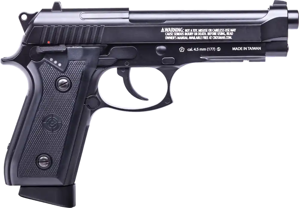 Crosman PFAM9B CO2 BB Pistol: Full Auto, Blowback, Metal Frame, Black Grips