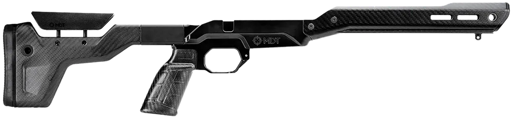 MDT Sporting Goods HNT26 Chassis System for Howa 1500 SA/Weatherby Vanguard, Black Carbon Fiber, AICS Mag Compatible