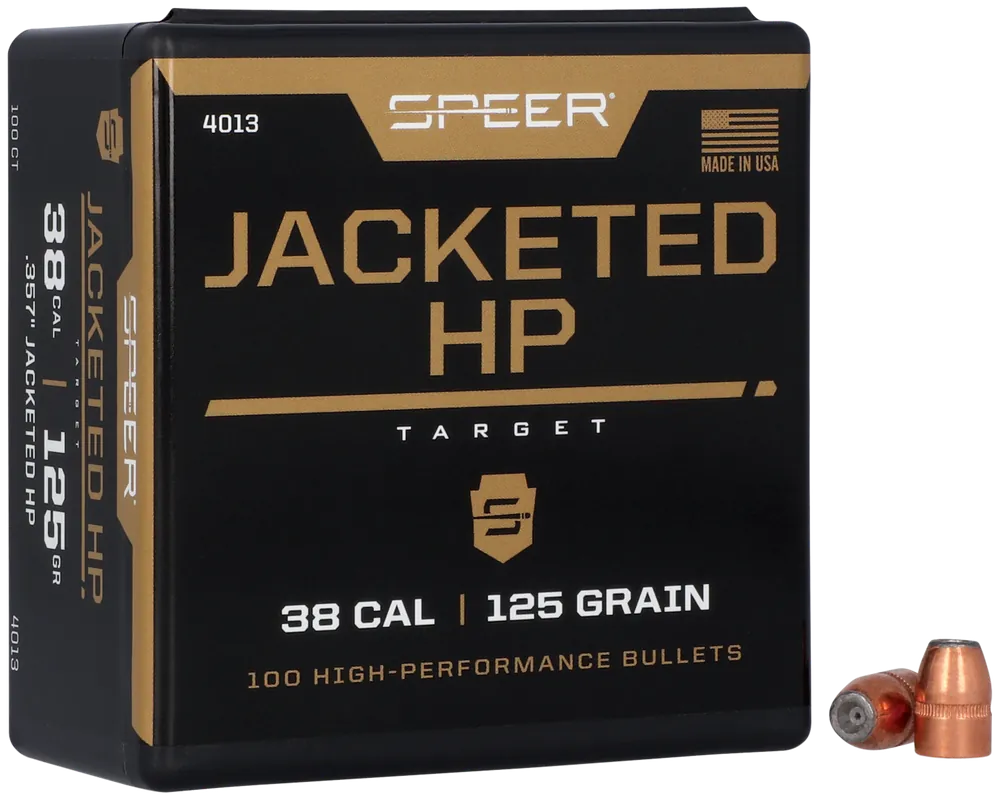 Speer 4013 .38 Cal 125gr JHP Ammo - 100 Rounds/Box, 5 Boxes/Case