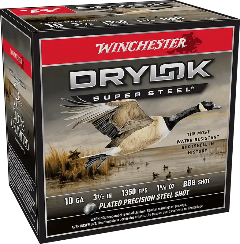 Winchester Drylok Super Steel Magnum 10 Gauge Ammunition - 25 Rounds per Box