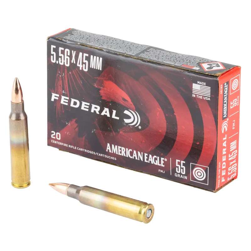 Federal American Eagle 5.56 NATO 55GR FMJ 20/500