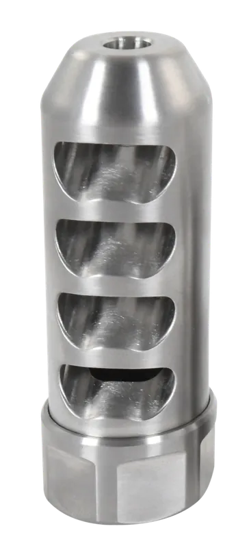 Gen 2 Fat Bastard Self Timing Brake for 338 Cal Rifle, Stainless Steel, 5/8"-24 tpi Threads