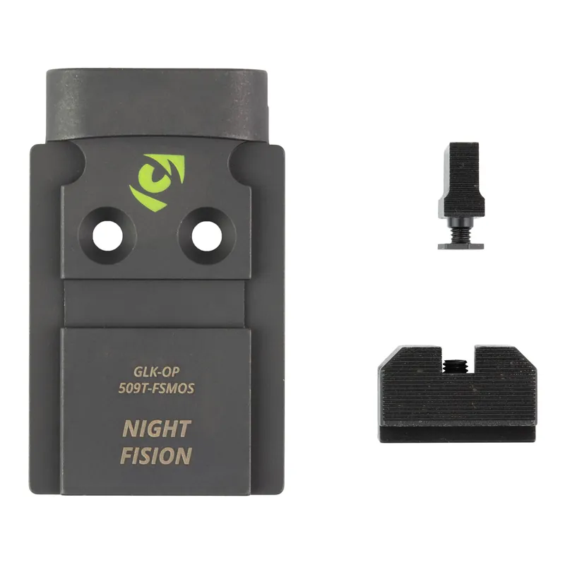 Night Fision Glock MOS 509T Plate + Backup Sight, Black