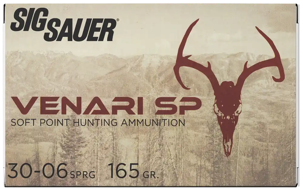 Sig Sauer Venari 30-06 Springfield 165gr Soft Point Ammunition - 20 Rounds per Box