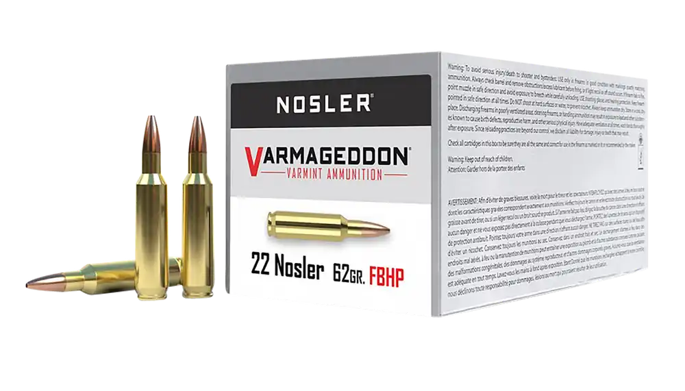 Nosler Varmageddon 22 Nosler 62gr FBHP - 50/Box, 5/Case