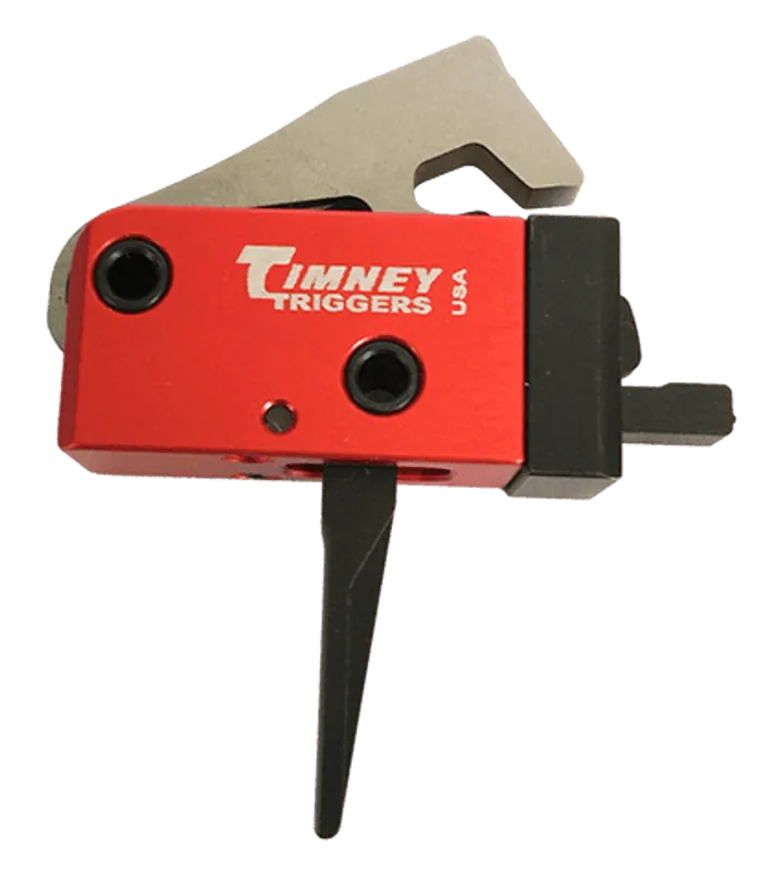Timney Triggers 682ST PCC Two-Stage Straight Trigger, 2 lbs Draw Weight, Black/Red Finish for AR-Platform