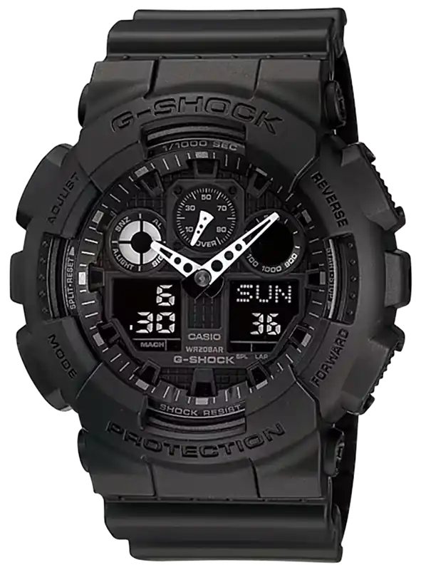 G-Shock Tactical XL 52mm GA1001A1: Black Stopwatch & Speedometer Watch