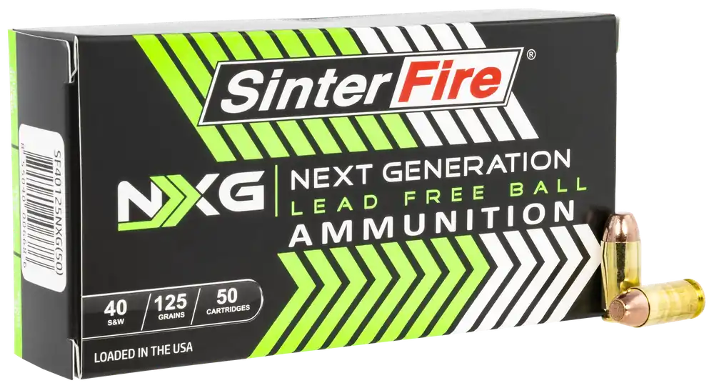 SinterFire SF40125NXG 40S&W 125gr Lead-Free Ammo - 50/Box, 20/Case