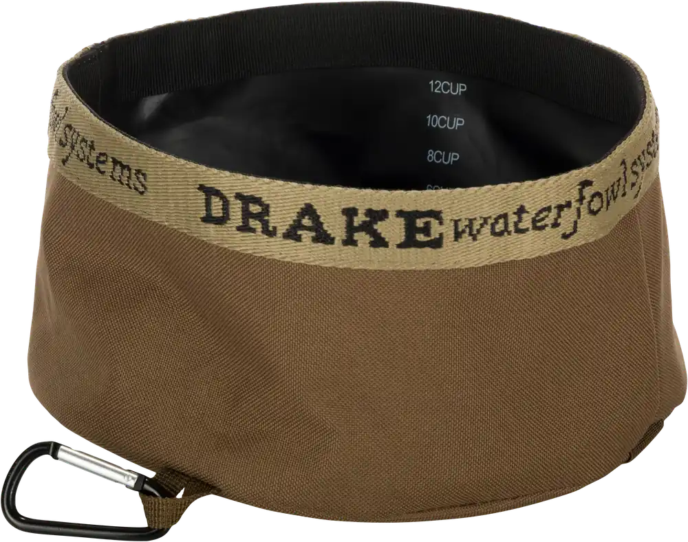 Drake Waterfowl Gun Dog Travel Bowl - Brown 600D Polyester