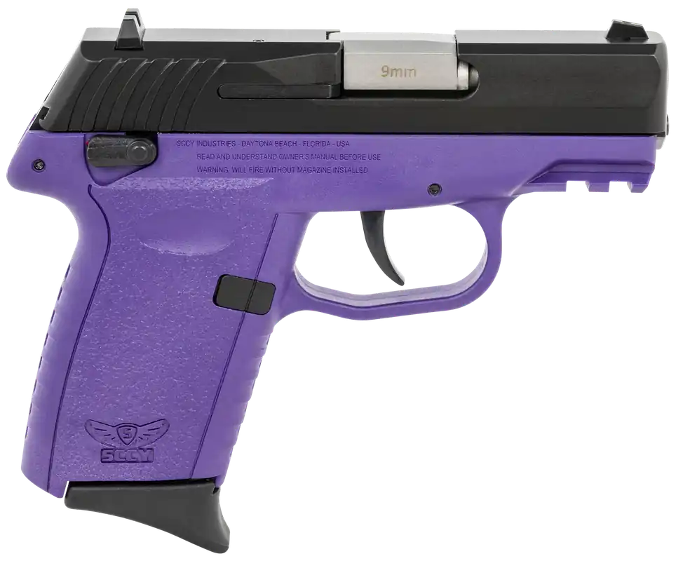 SCCY CPX-1 Gen3 9mm Pistol, Purple, 10+1 Capacity, 3.10" Barrel, Black Nitride Slide