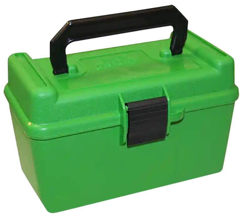 MTM Case-Gard H50XL10 Deluxe Ammo Box for 300 WSM/300 RUM - Green, 50 Rounds