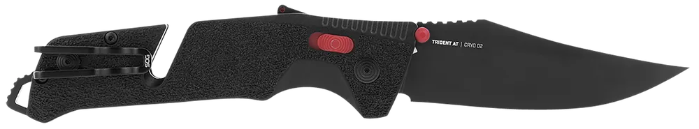 SOG Trident AT Folding Knife with Black TiNi Cryo D2 Steel Blade and GRN Handle