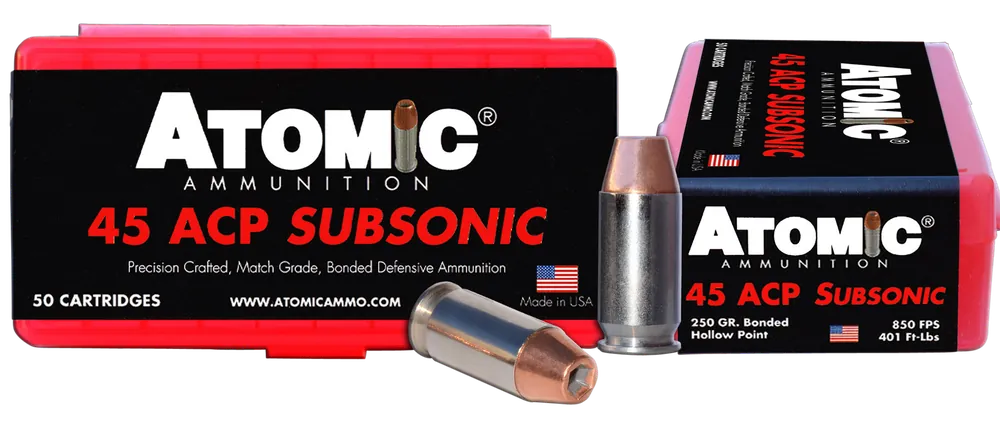 Atomic Ammunition 45ACP Subsonic Bonded Match HP 50/Box