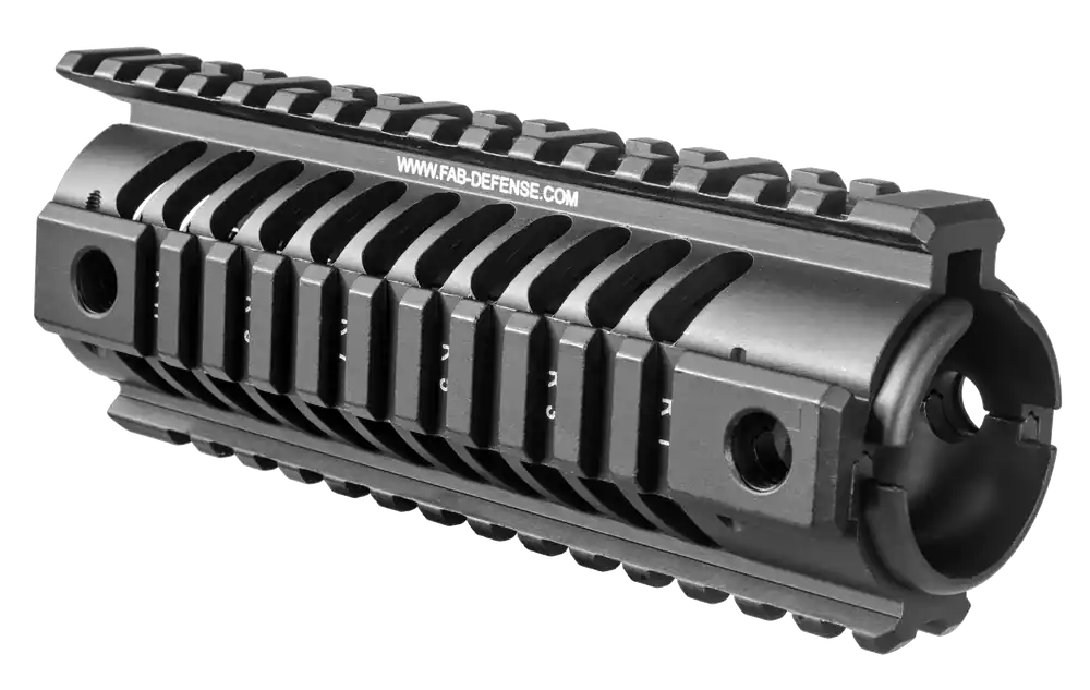 FAB Defense FXNFR NFR Quad Rail for Carbine Length M16 - Black Anodized Aluminum Picatinny Rails