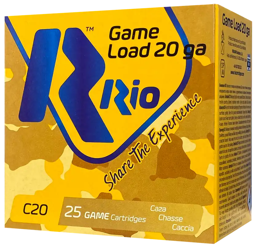 Rio Ammunition 20 Gauge Game Load 1oz 6 Shot - 25 Rounds per Box