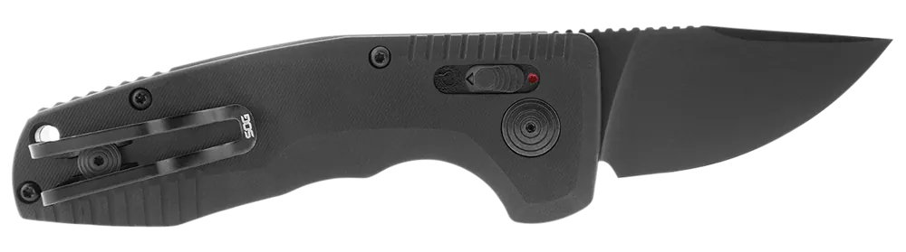 SOG-TAC Auto Compact Folding Knife with Black TiNi Cryo D2 Steel Blade and Anodized Aluminum Handle
