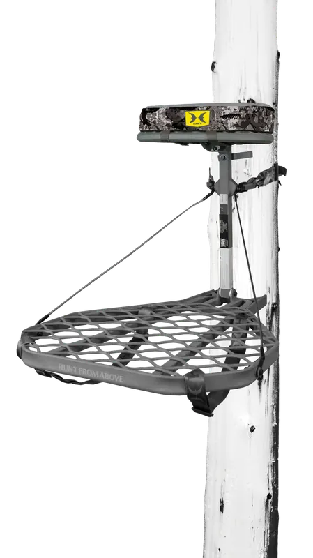 Hawk HWKHF2021 Helium XL Hang-On Tree Stand - Gray Powder-Coated Aluminum, 24" x 30"