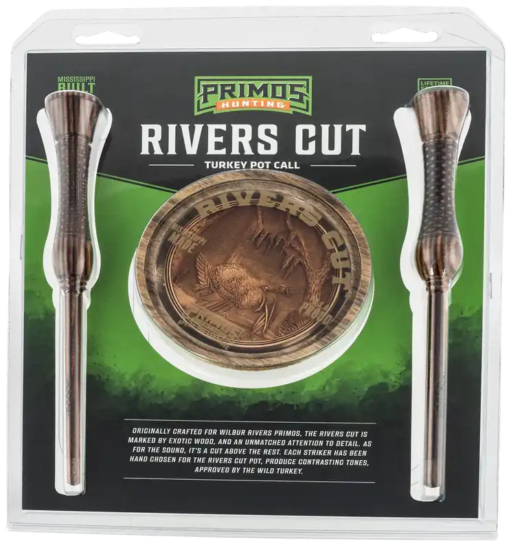 Primos PS2921 Rivers Cut Turkey Call - Brown Hardwood Friction Sounds