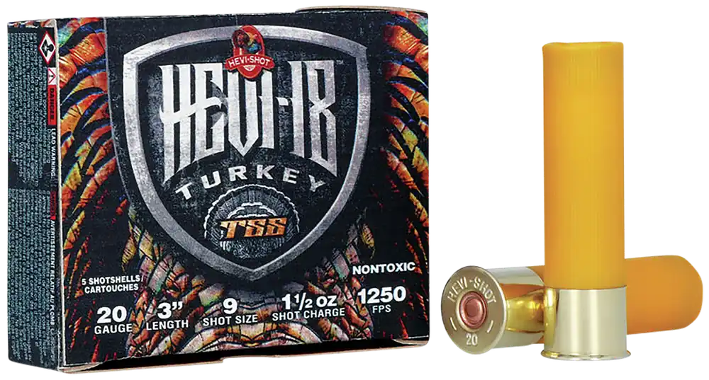 HEVI-Shot HS7009 HEVI-18 TSS Turkey 20Ga 3" 1.5oz Tungsten #9 Shot 5/Box, 10/Case