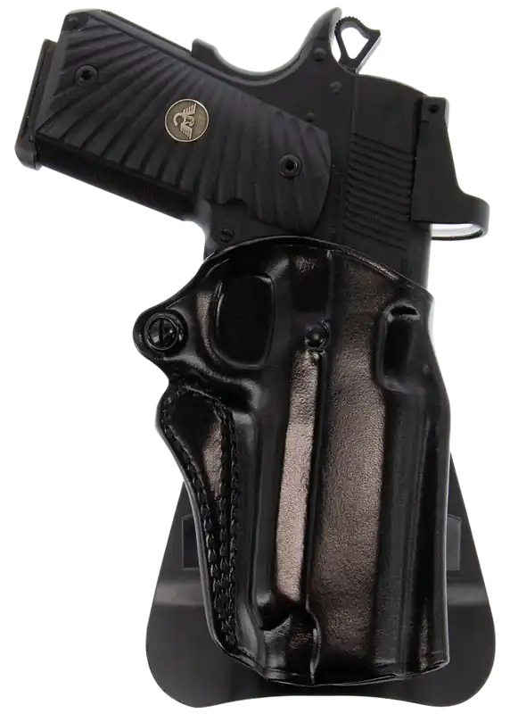Galco SM2-652B Speed Master 2.0 OWB Black Leather Paddle Holster for Various Handguns - Right Handed