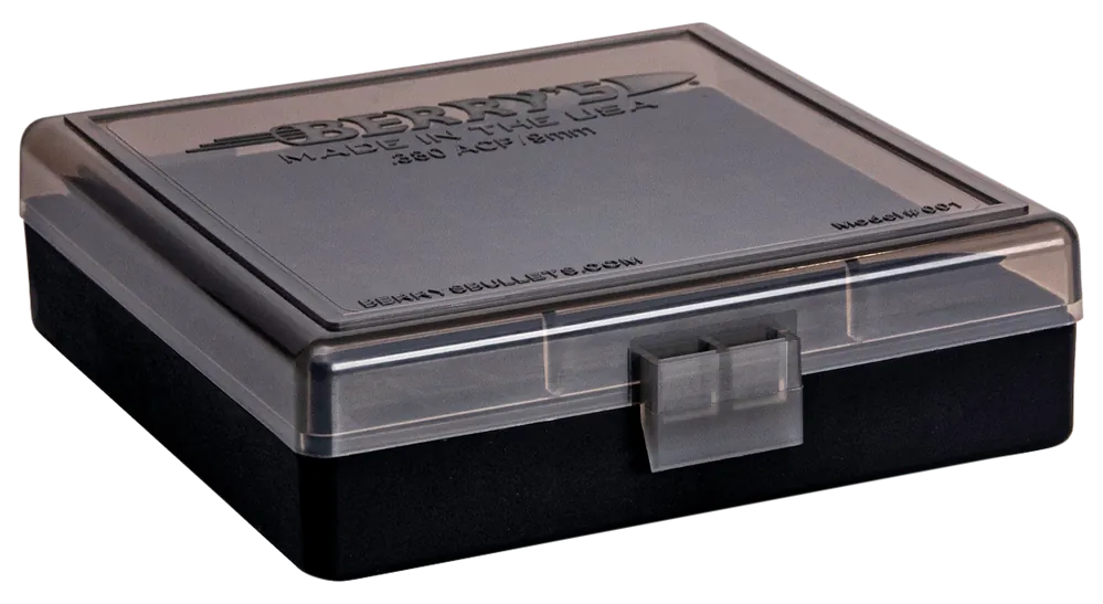 Berry's 100-Round 9mm/380ACP Ammo Box - Smoke/Black Polypropylene