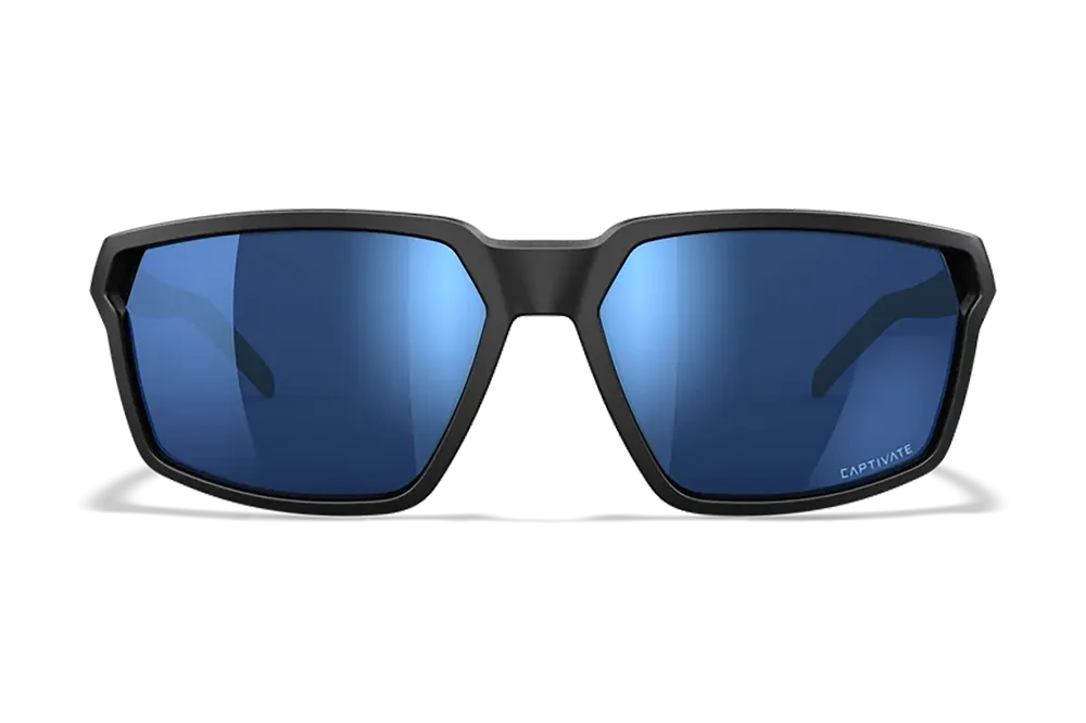 Wiley X Sierra M/L Sunglasses - Blue Mirror Lens, Matte Black Frame