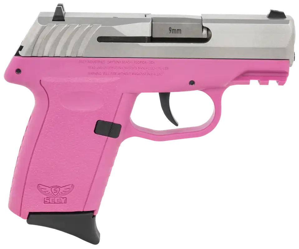 SCCY CPX-2 Gen3 9mm Pistol, Pink Finish, 10+1 Capacity, No Thumb Safety