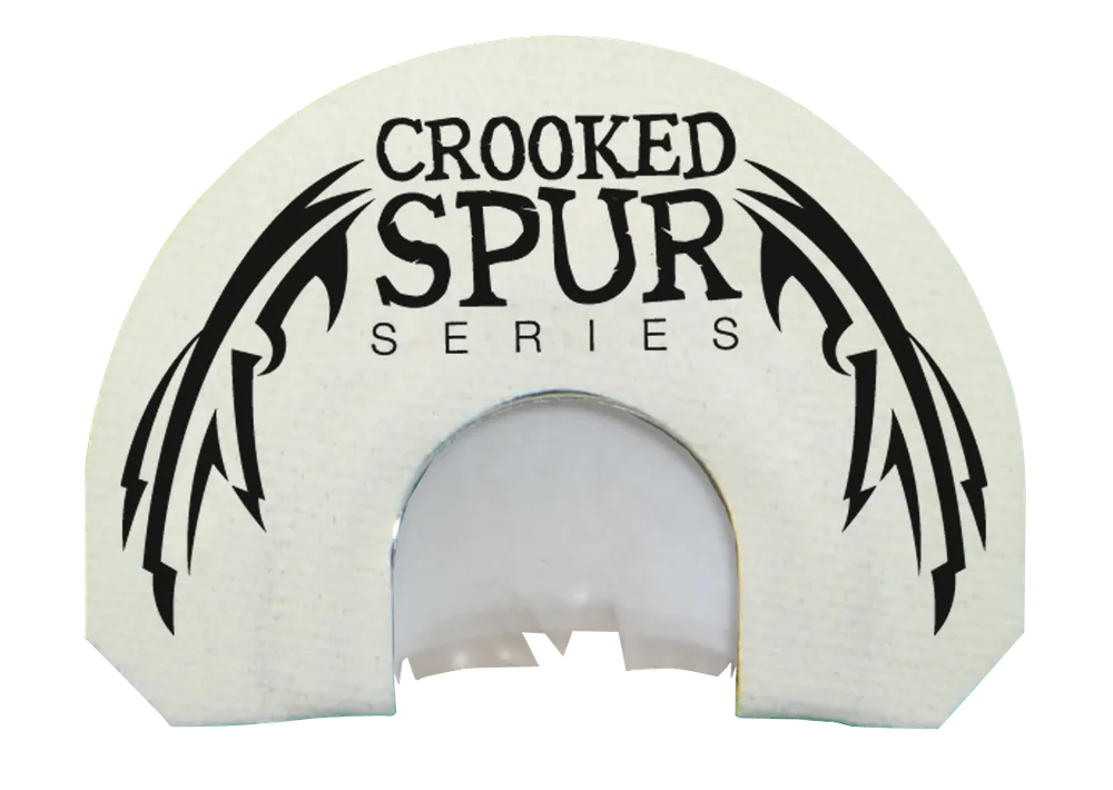 Foxpro CSMOUTHWHTSLASH Crooked Spur V-Cut Triple Reed Turkey Call - White