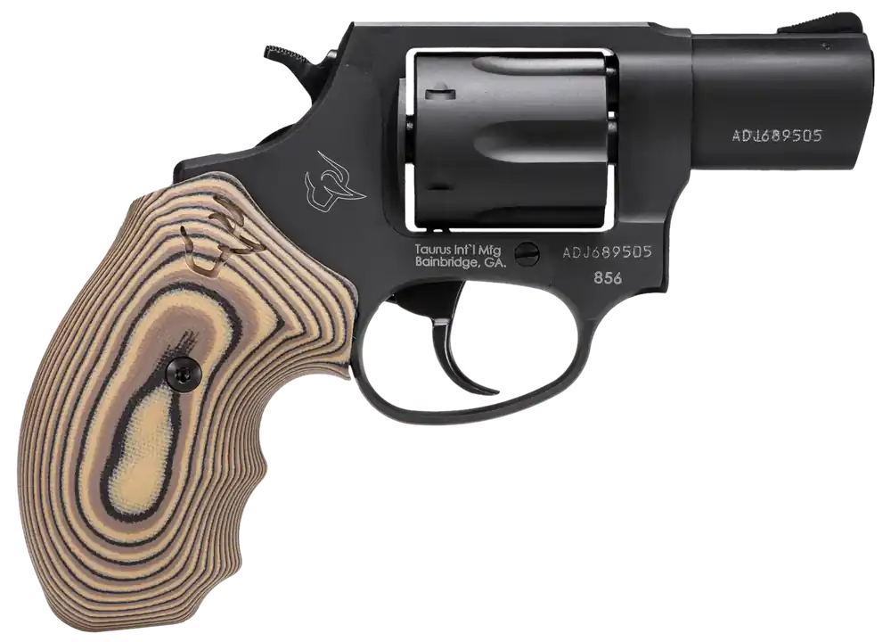 Taurus 38 Special Revolver with VZ Cyclone Grip, Matte Black, 2" Barrel, 6-Round Capacity