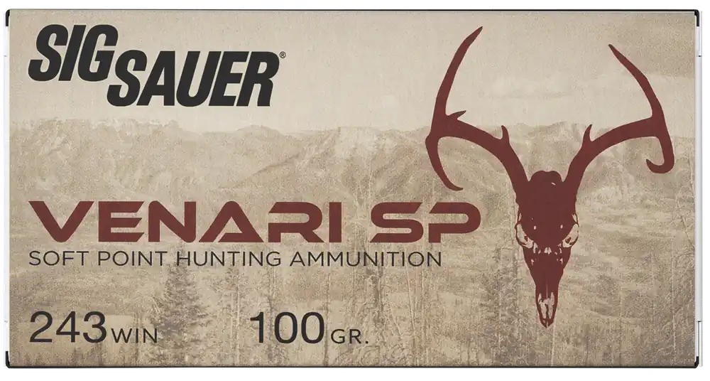 Sig Sauer Venari .243 Win 100gr Soft Point Ammo - 20 Rounds per Box