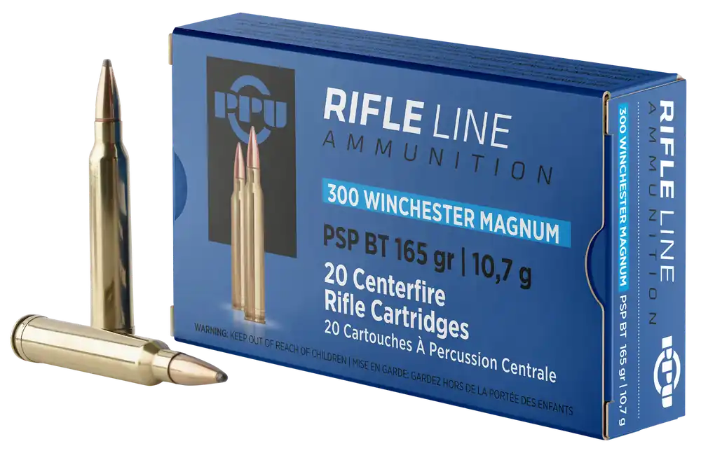 PPU PP3002 300 Win Mag 165gr SPBT Rifle Ammo - 20 Rounds