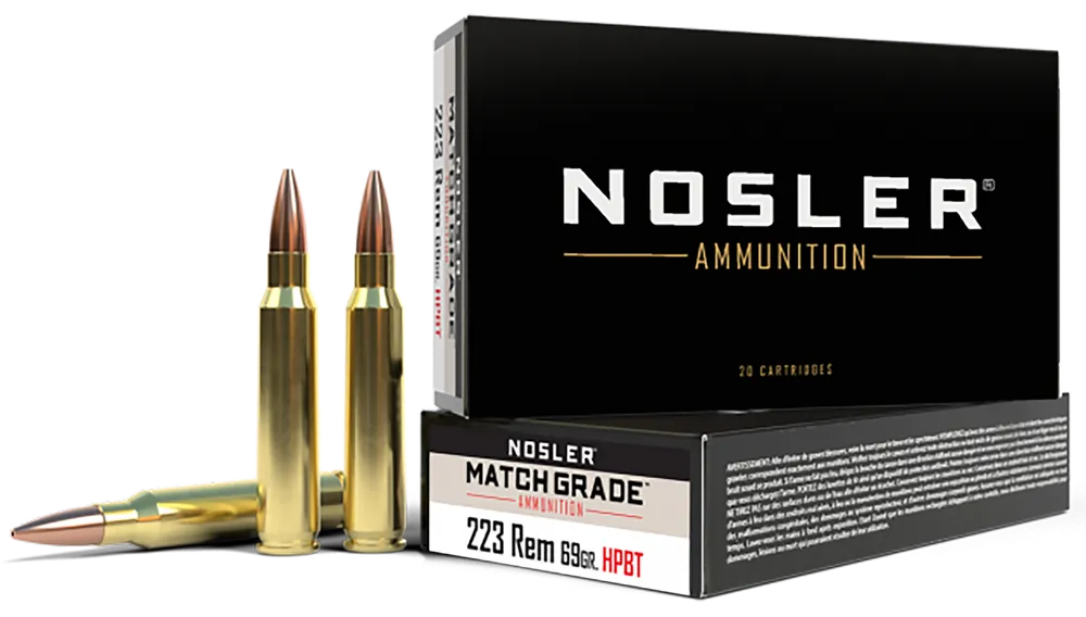 Nosler 60023 Match Grade .223 Rem 69gr HPBT 20 Rounds
