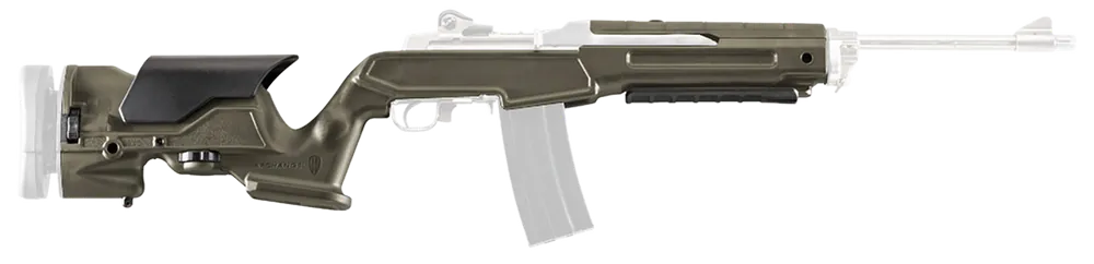 OD Green Archangel AAMINIOD Precision Stock with Adjustable Cheek Riser for Ruger Mini-14/Thirty