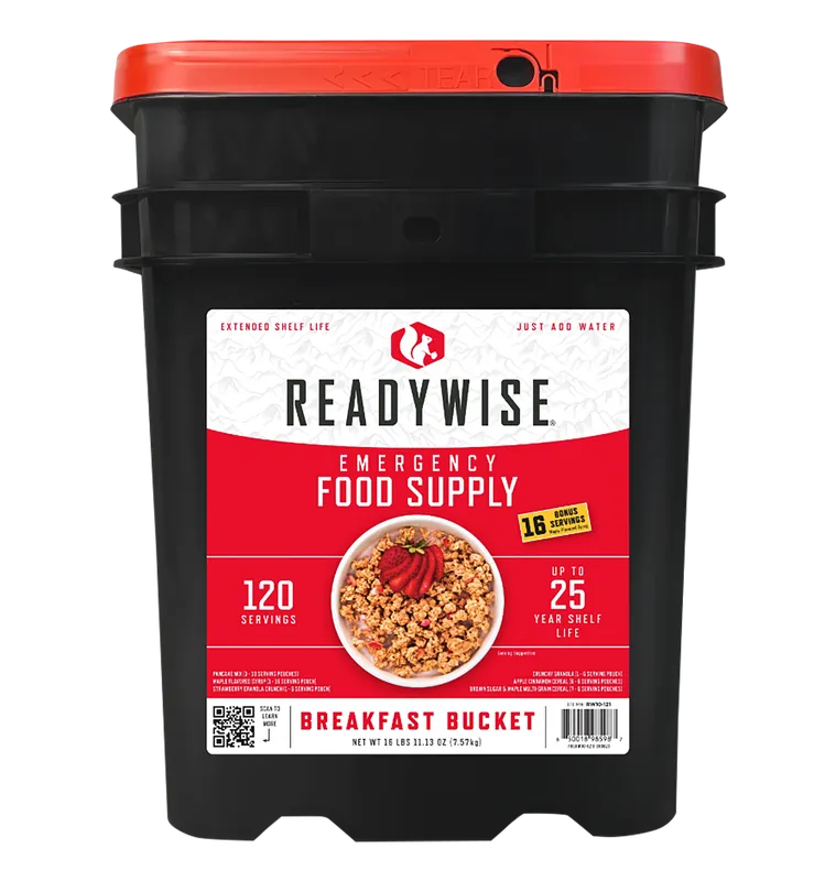 Emergency Breakfast Bucket: 120 Servings by Wise Foods RW10121
