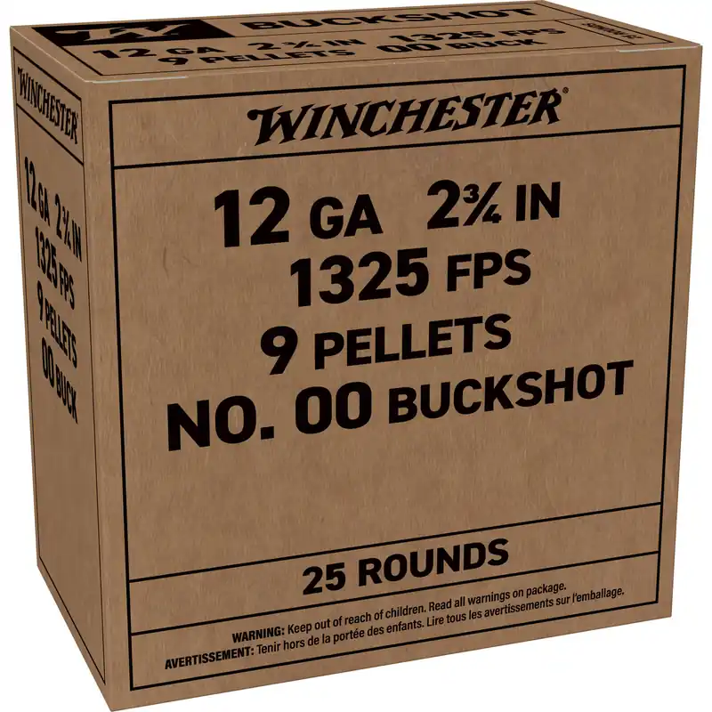 Winchester Service Grade 12ga 2.75" 00 Buck 25rd