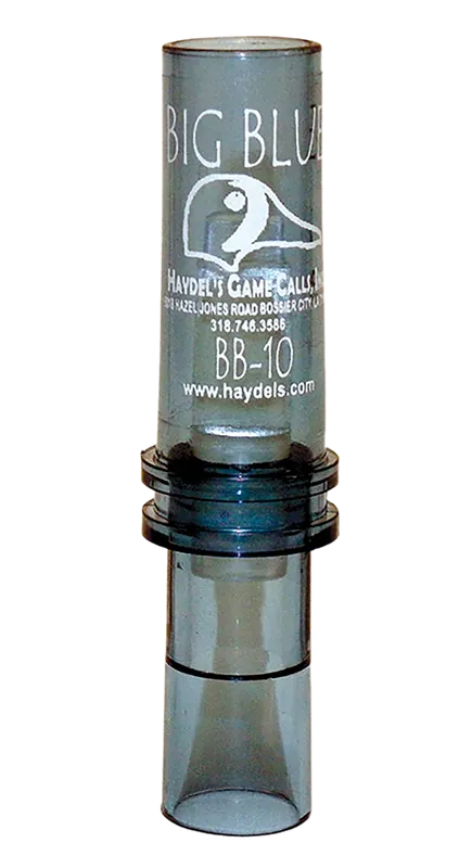 Haydel's BB10 "Big Blue" Double Reed Duck Call - Clear Acrylic