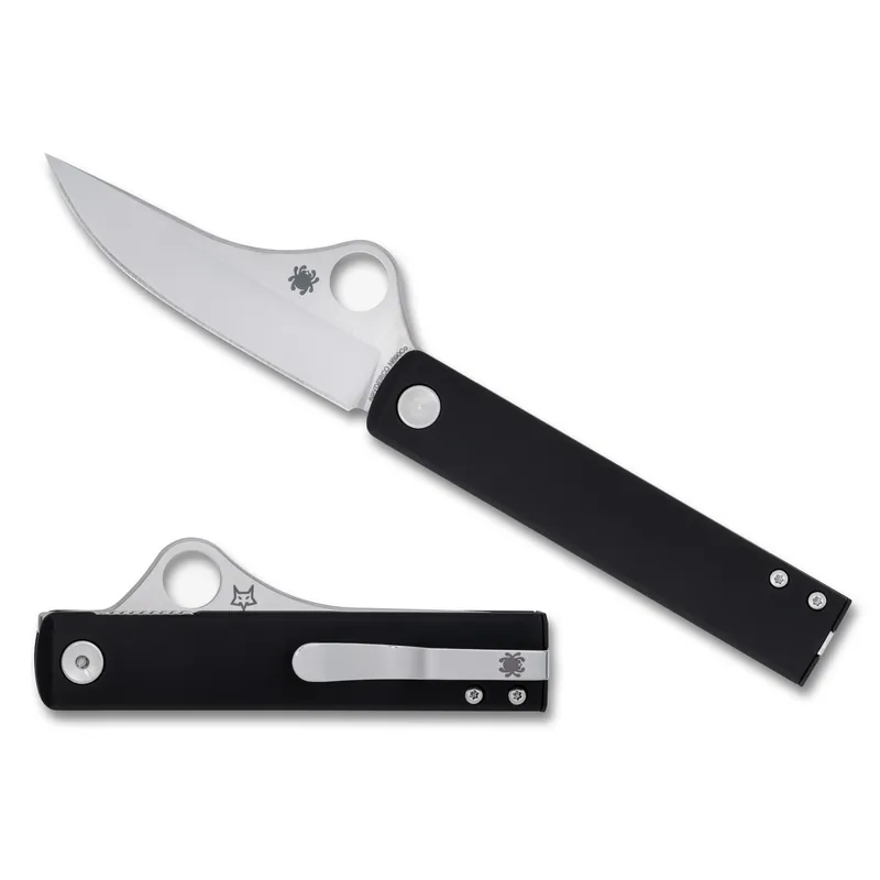 Spyderco Essenza Folding Knife 3.19" Black Plain Edge