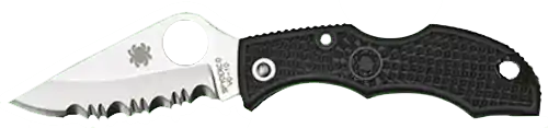 Spyderco Ladybug 3 Serrated Folding Knife with Black FRN Handle