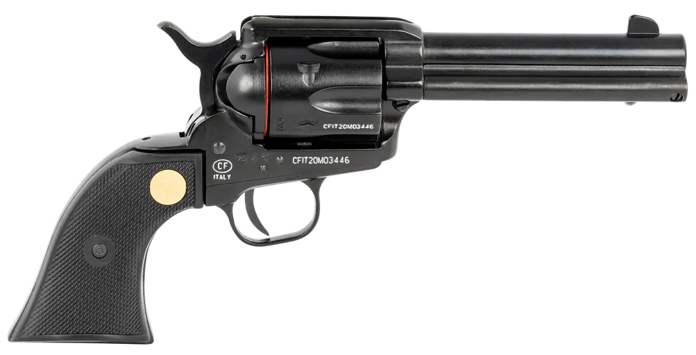 Traditions SAO 22 LR Revolver - 6rd, 4.75" Blued Steel, Black Checkered Grip