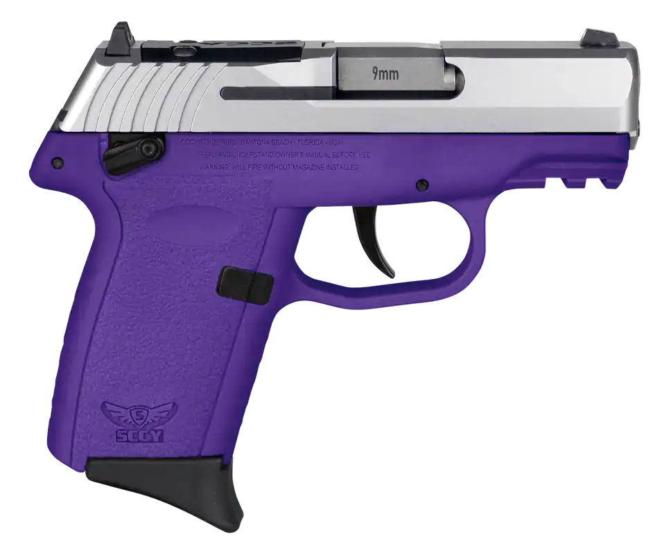SCCY CPX-1 Gen3 9mm Pistol, Purple, 10+1 Capacity, 3.10" Barrel, Picatinny Rail