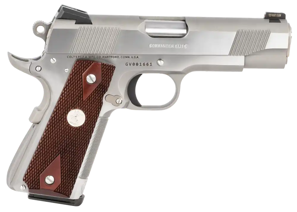 Colt Combat Elite Commander 1911 .45 ACP Stainless 4.25" 8+1 Double Diamond Grip
