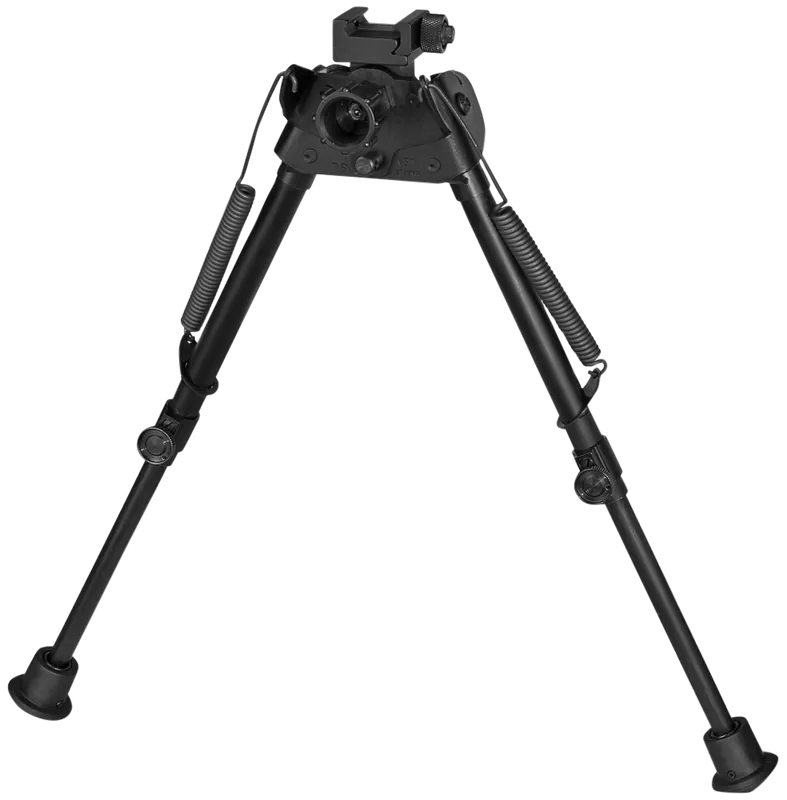 Harris S-LP Swivel Bipod, 9-13" Picatinny, Black Steel/Aluminum with Rubber Feet