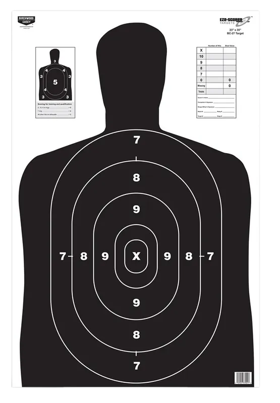 Birchwood Casey EZE-Scorer BC-27 Silhouette Targets - 100 Pack