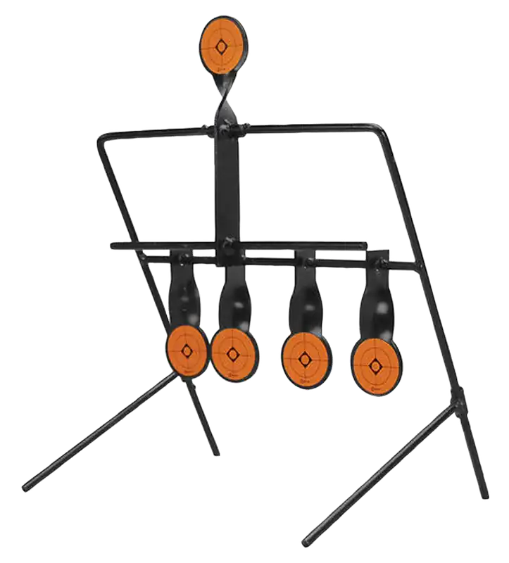 Caldwell 820585 Resetting Target Airgun AR500 Steel with Impact Enhancement - Black/Orange, 1.50" Motion