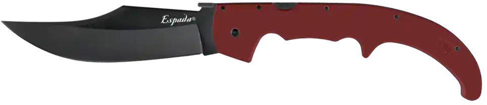 Cold Steel Espada XL Folding Knife with 7.5" Black PVD AUS-10A Blade and Ruby Red G10 Handle