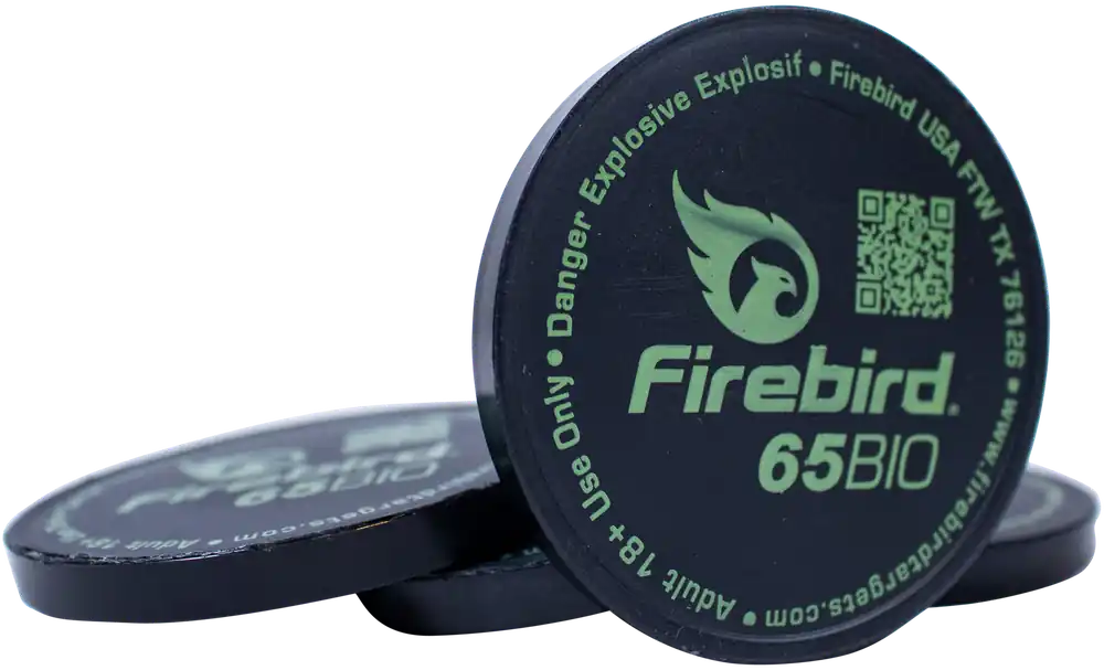 Firebird USA 65BIO Flash/Smoke/Sound Impact Firearm Discs 65mm 10 Pack