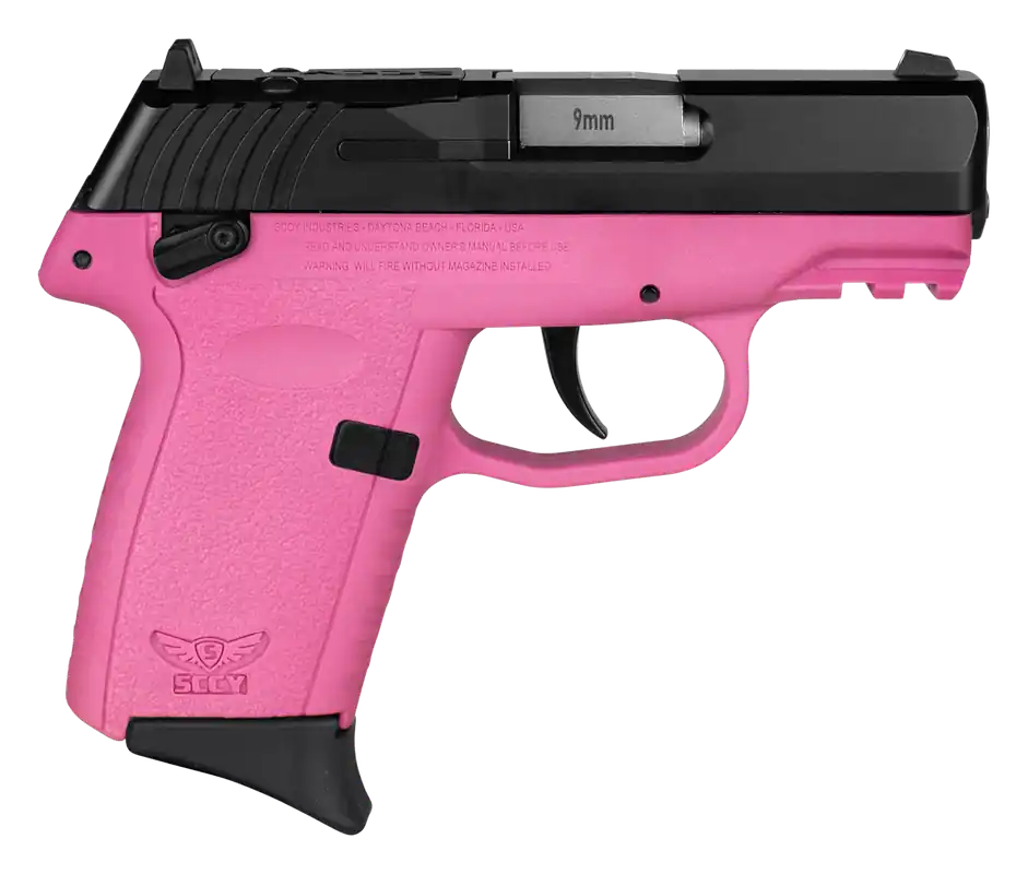 SCCY CPX-1 Gen3 9mm Pistol, Pink Polymer, 10+1 Capacity, Black Nitride Slide