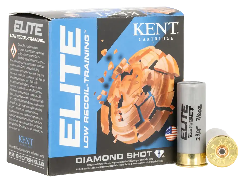 Kent Cartridge Elite 12 Gauge 2.75" 7/8oz #8 Shot - 25 Rounds per Box