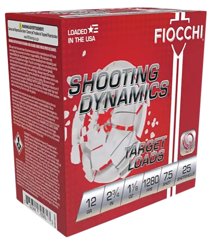 Fiocchi 12SDHV75 Shooting Dynamics Target 12Gauge 2.75" 1 1/8oz 7.5Shot 25 Per Box/10 Case